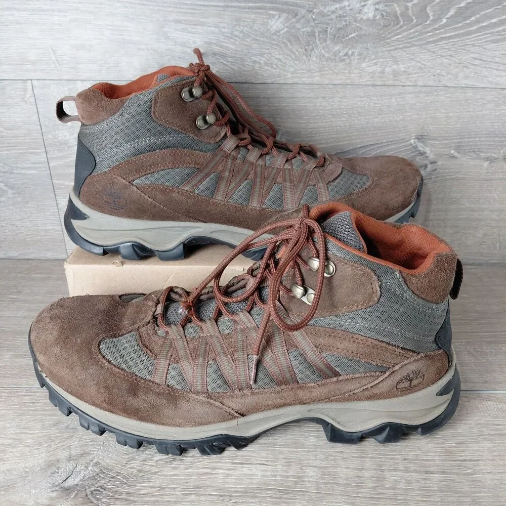 Timberland Boots Mens 14 Brown Mt Maddsen Leather Mid Waterproof Outdoor Hiking